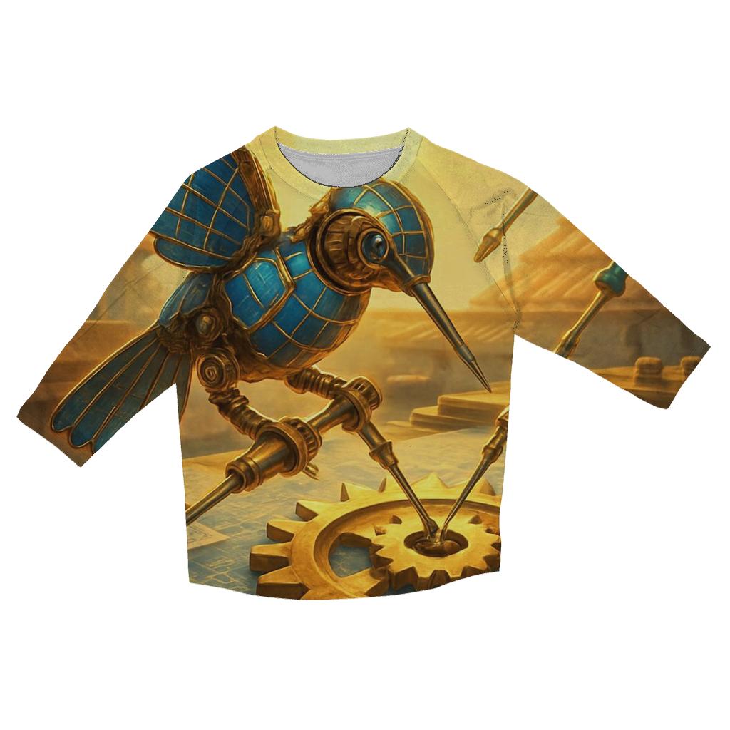 Solar Mechanic Hummingbird printed three quarter sleeve shirts