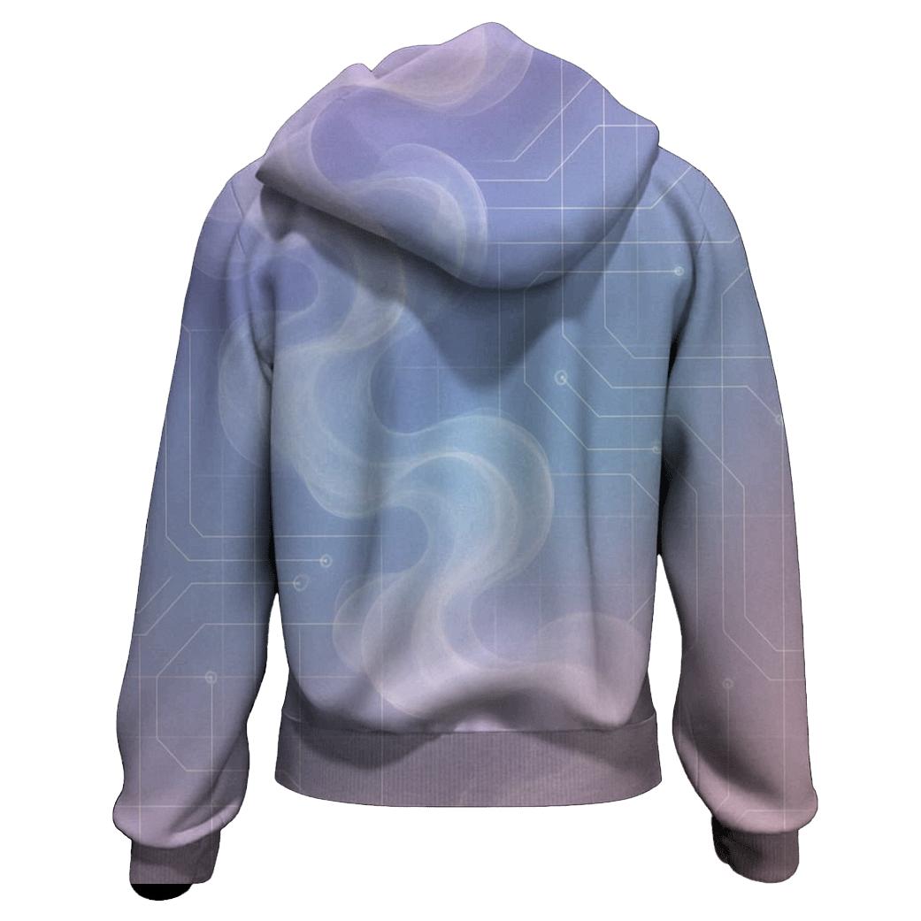 Pastel Smoke Circuit printed hoodies