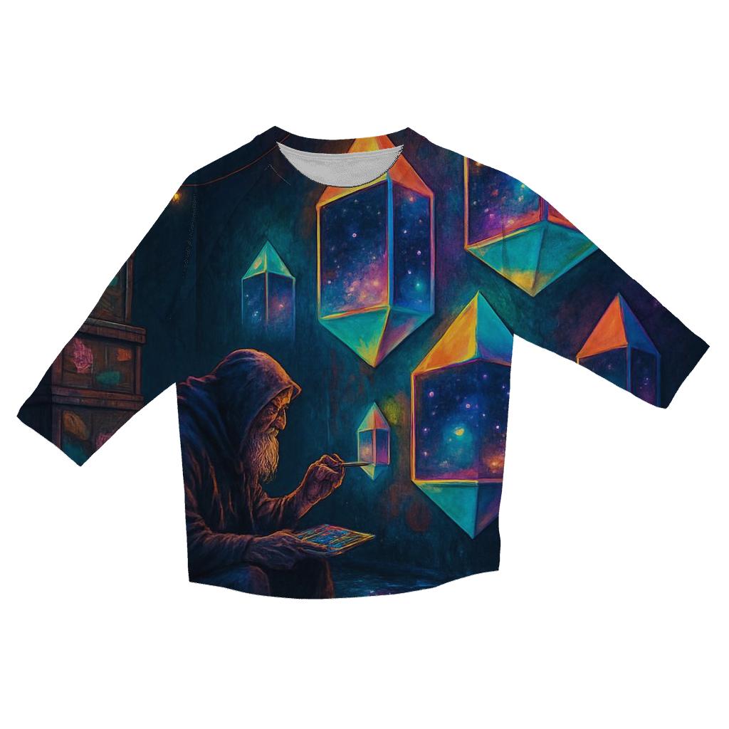 Prismatic Alley Hermit printed three quarter sleeve shirts