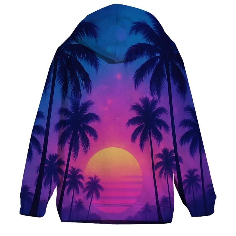 Neon Palm Reverie custom hoodies