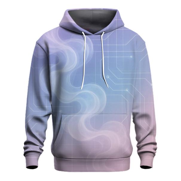 Pastel Smoke Circuit printed hoodies