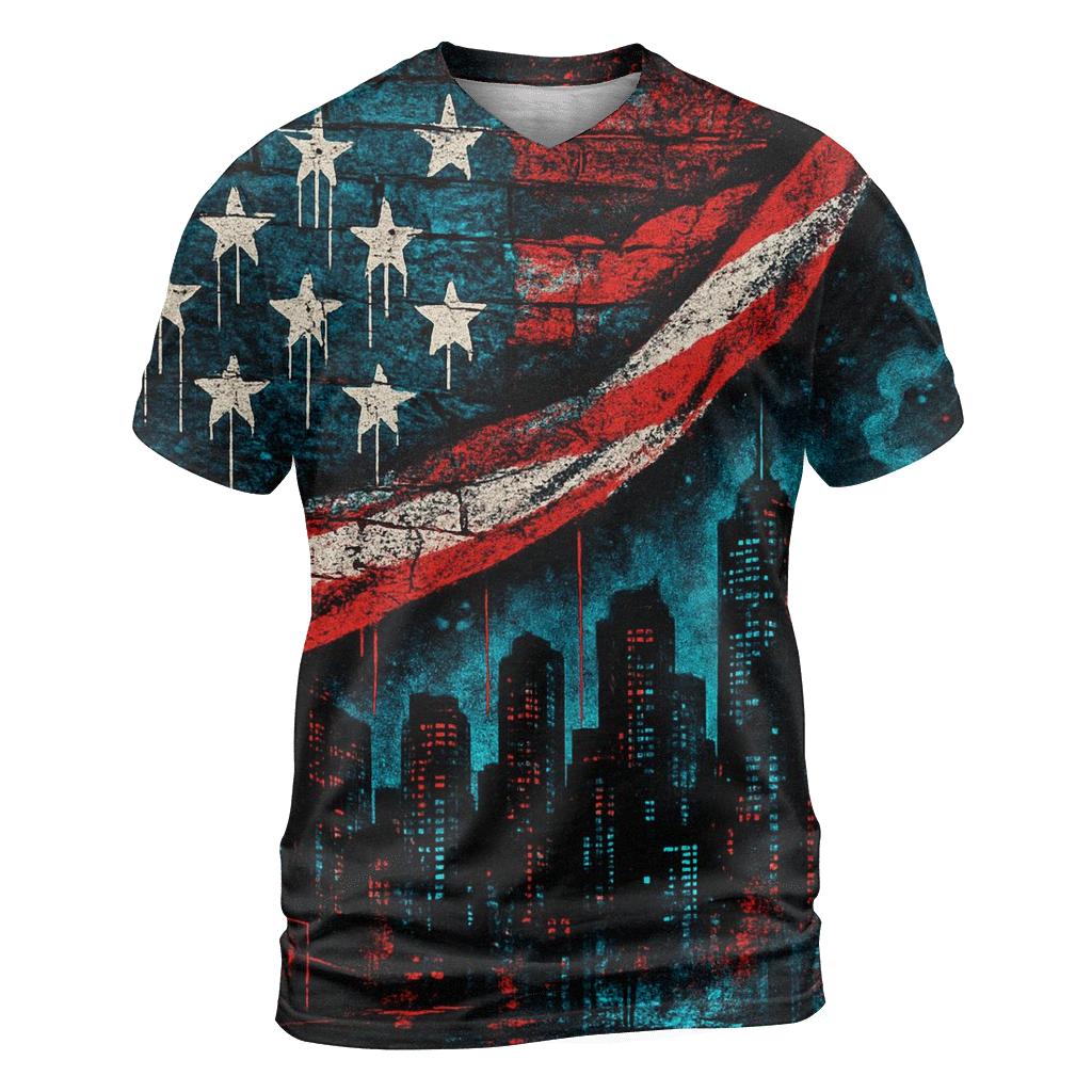 Urban Stars And Stripes trendy printed shirt styles