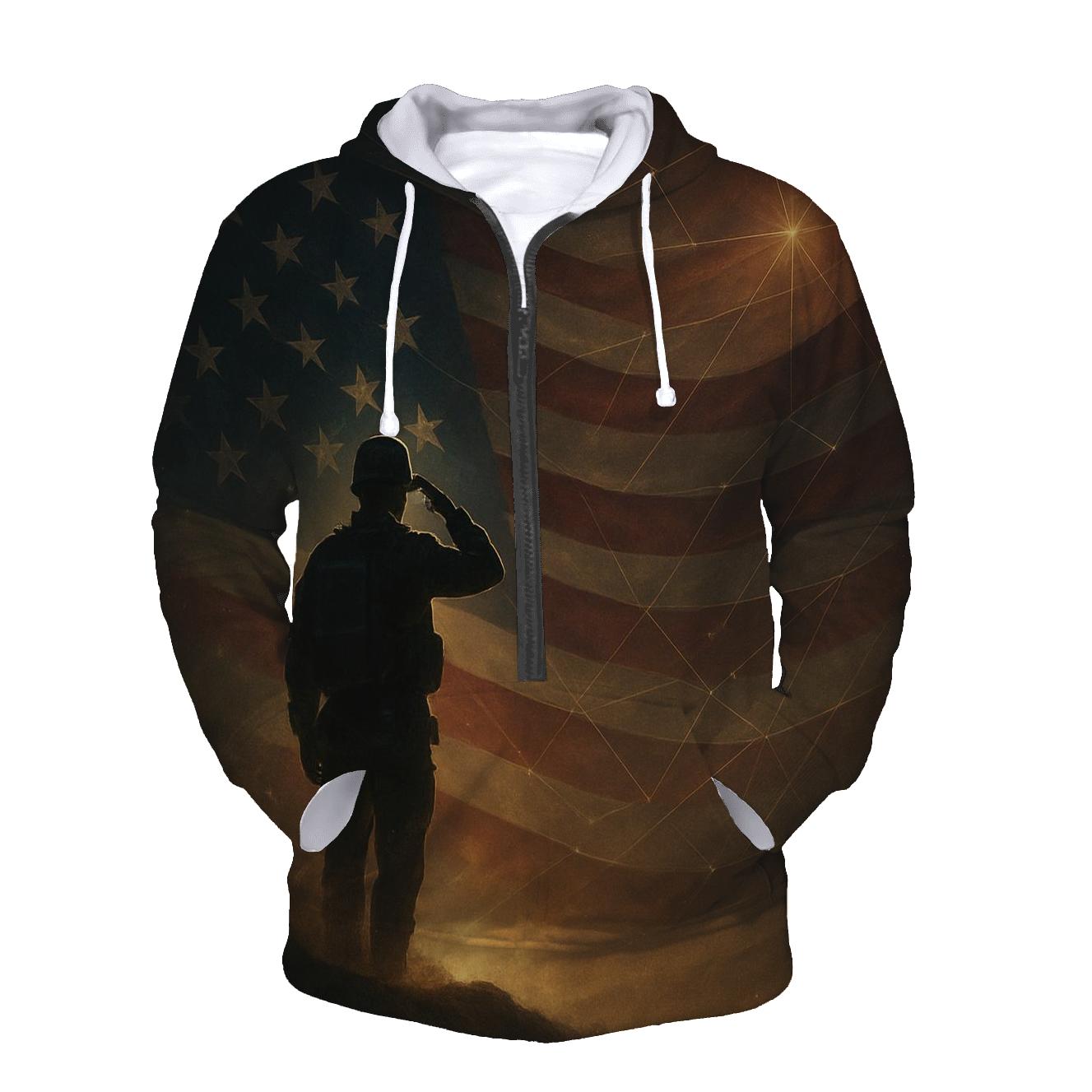 Dawn Sentinel Flag lightweight hoodies