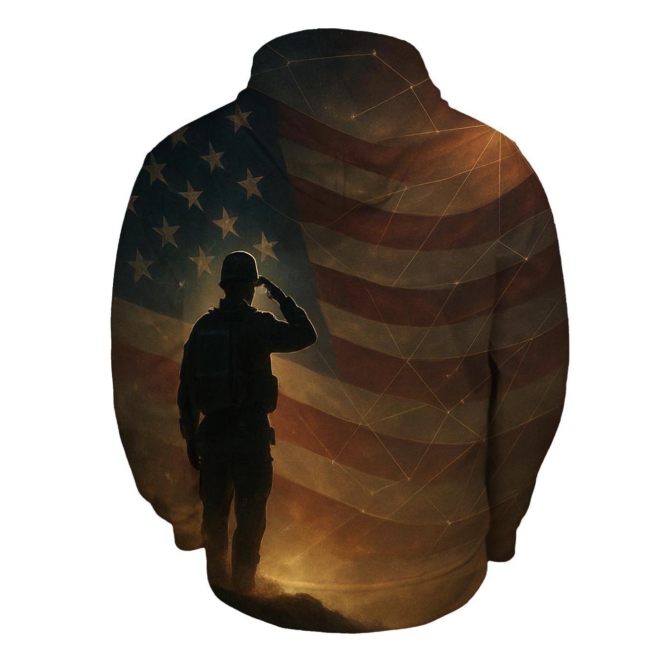 Dawn Sentinel Flag lightweight hoodies