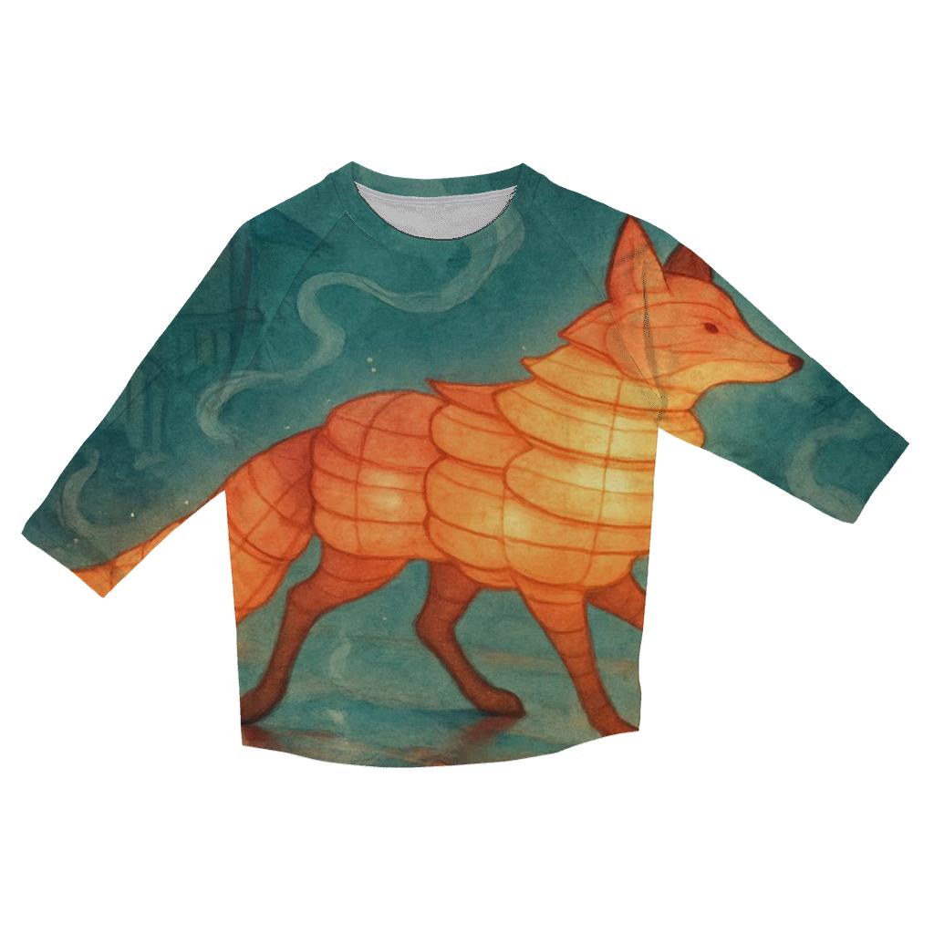 Luminous Paper Lantern Fox fashion 3/4 sleeve shirts