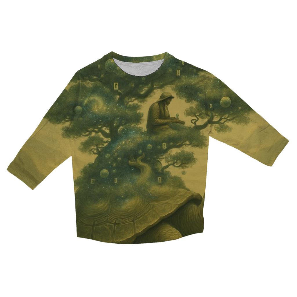 Bonsai Nebula Tortoise casual three quarter sleeve shirts