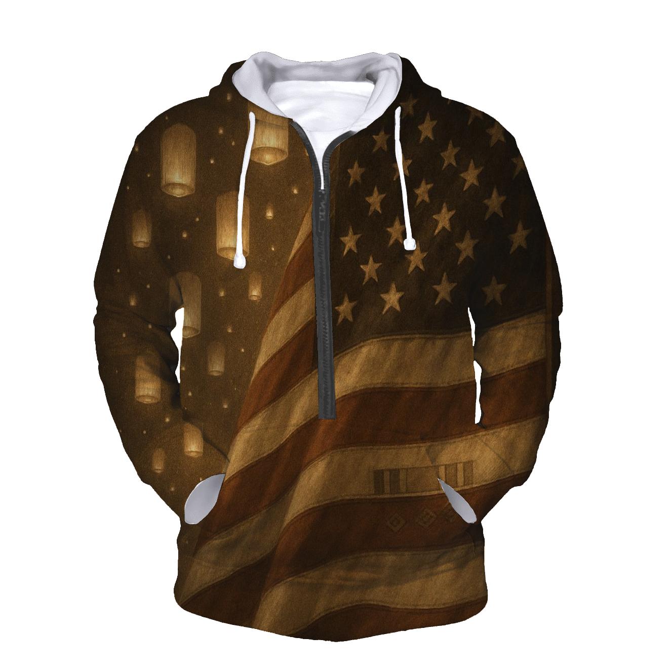 Memorial Lanterns And Stripes hoodie trends
