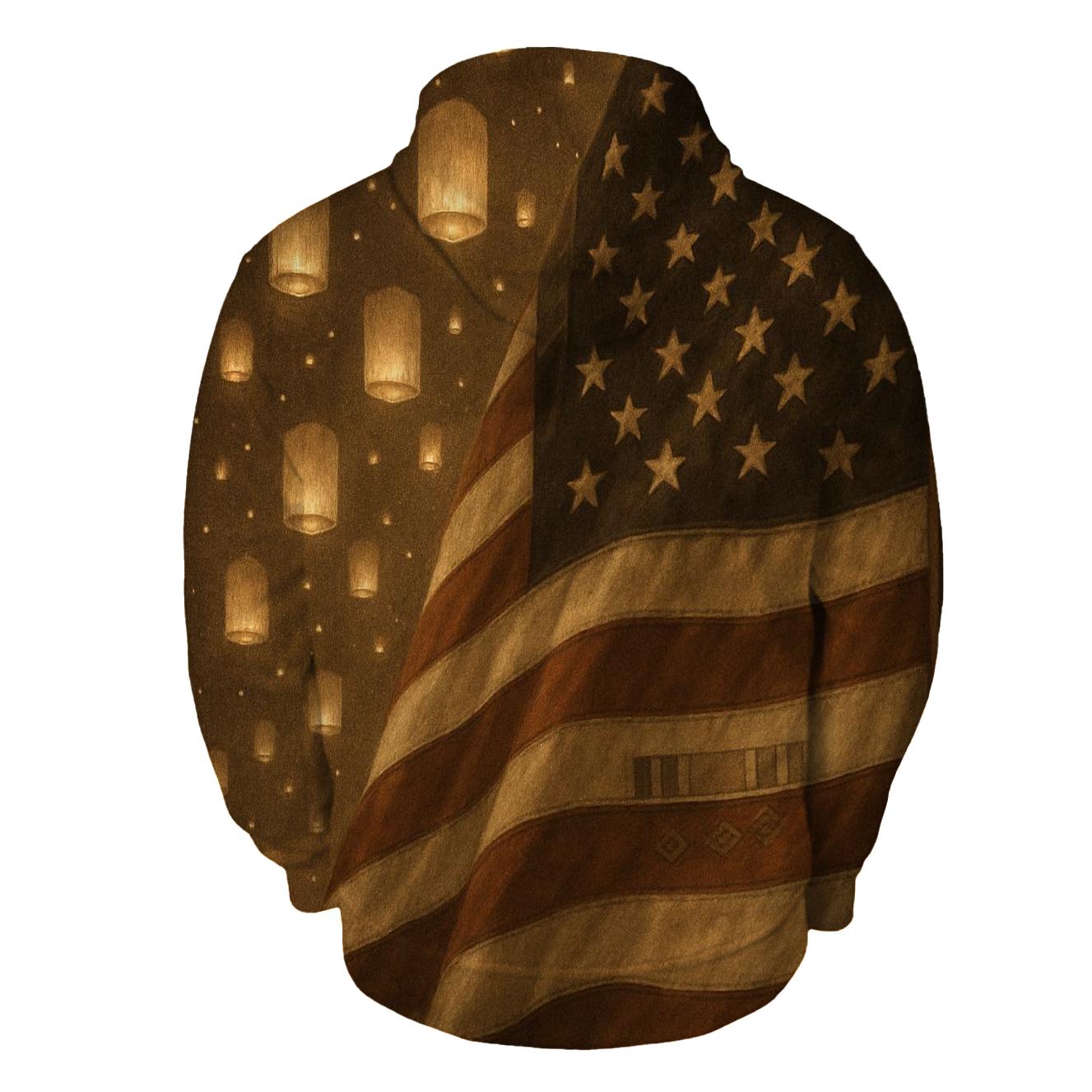 Memorial Lanterns And Stripes hoodie trends