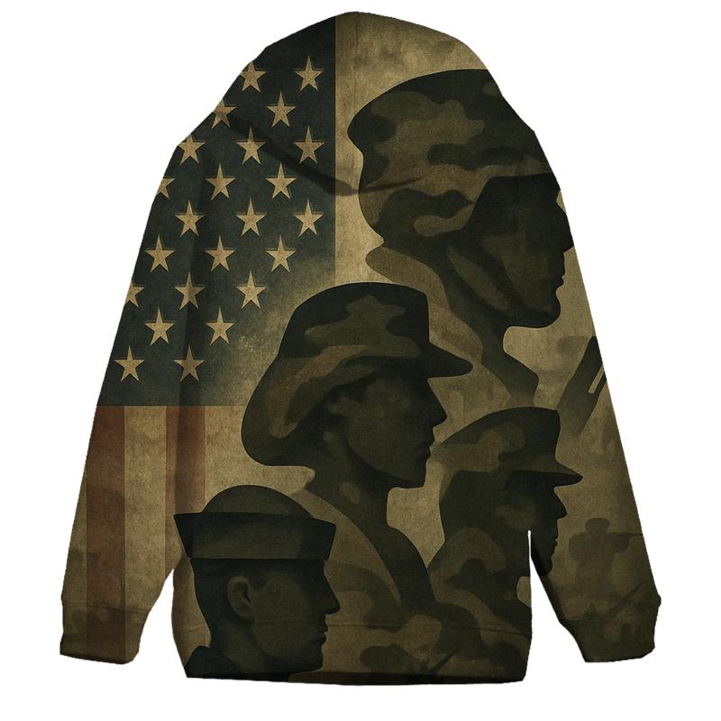 Camouflage Flag Fusion custom hoodies