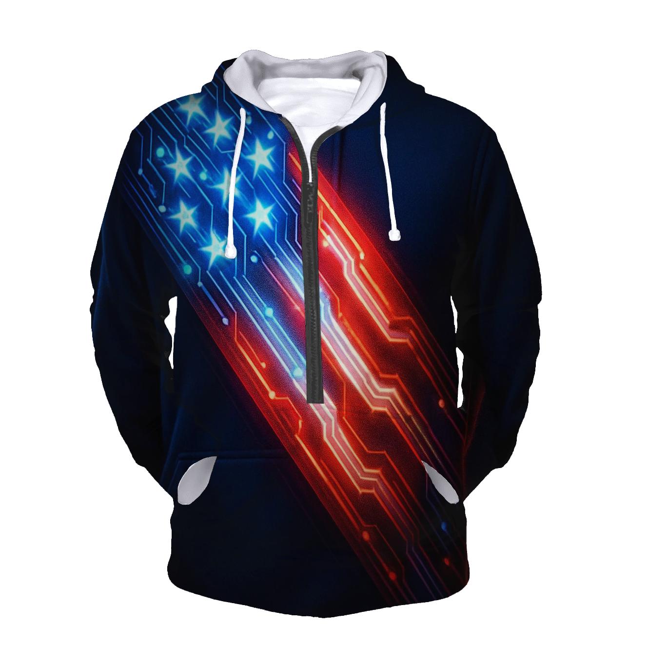 Neon Liberty Circuit designer hoodies