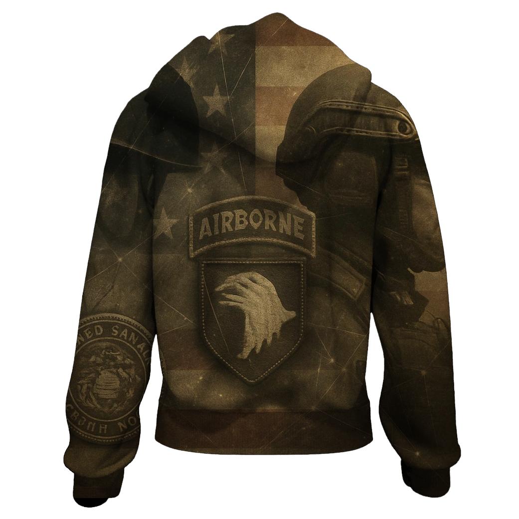 Honor Lineage Flag Montage zip-up hoodies