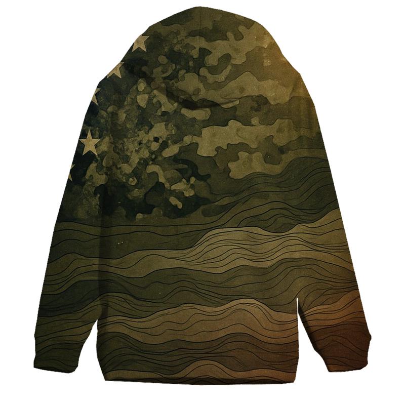 Camo Starfield Merge graphic hoodies
