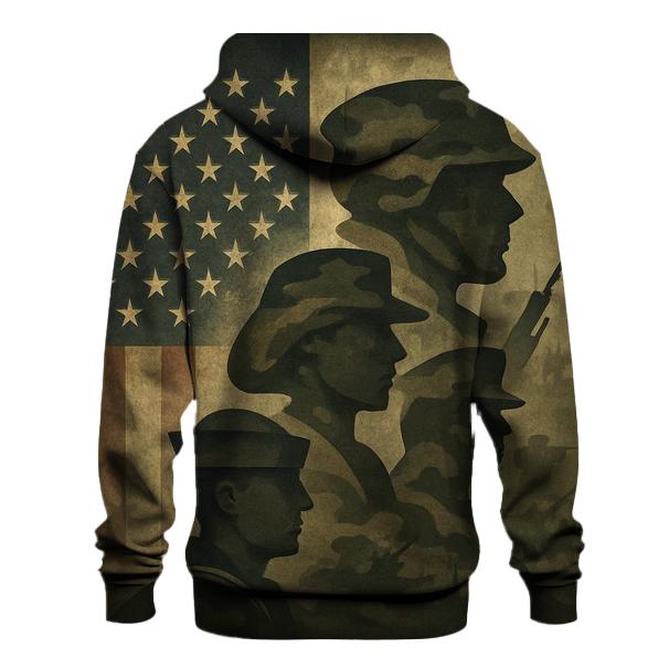 Camouflage Flag Fusion printed hoodies