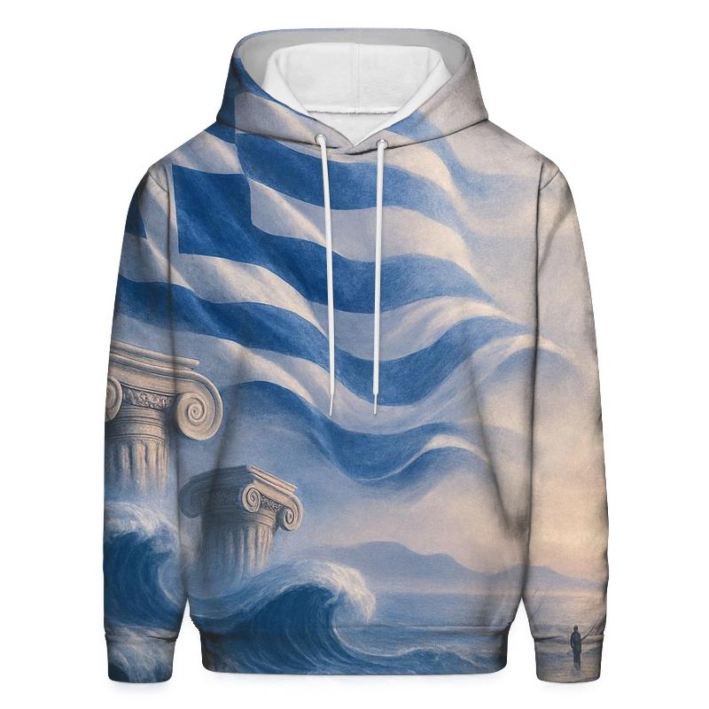 Aegean Wave Cloth graphic hoodies