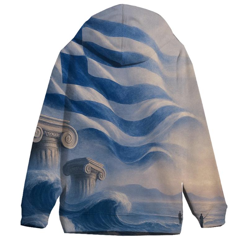 Aegean Wave Cloth graphic hoodies
