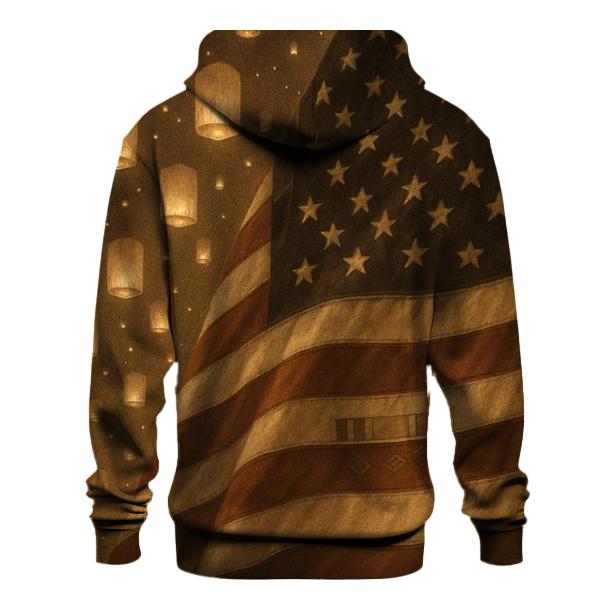 Memorial Lanterns And Stripes hoodie styles