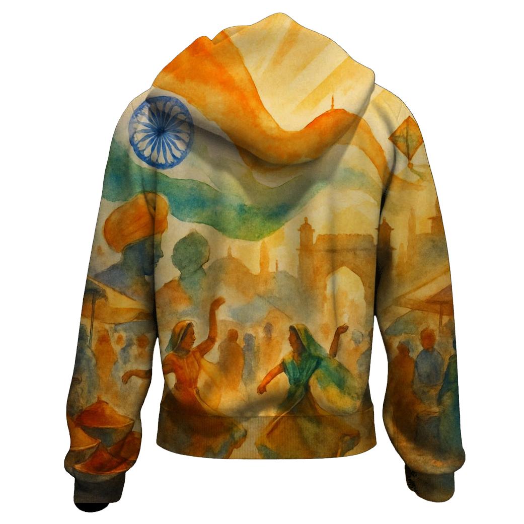 Unity In Saffron printed hoodies