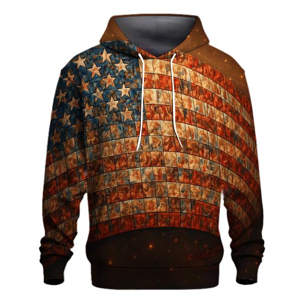 Patriotic Wave Mosaic hoodies fashion