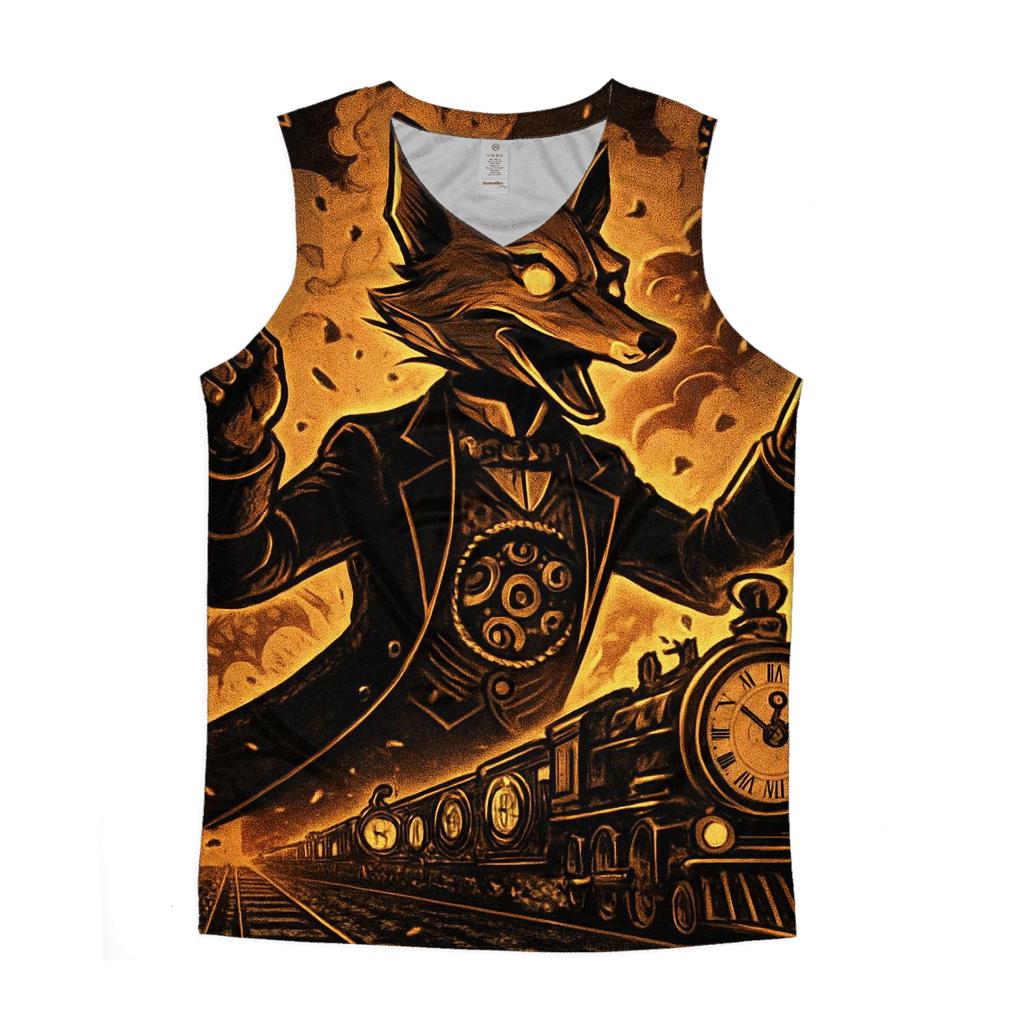 Clockwork Fox Conductor personalized athletic tanks