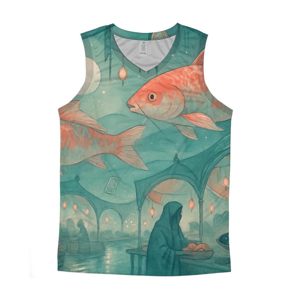 Moon Bazaar Koi Caravan casual summer tank tops
