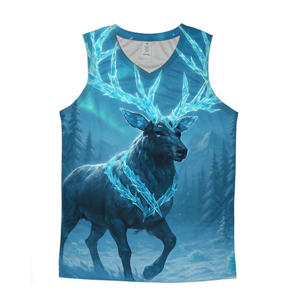 Frostbound Neon Elk sports performance tank tops