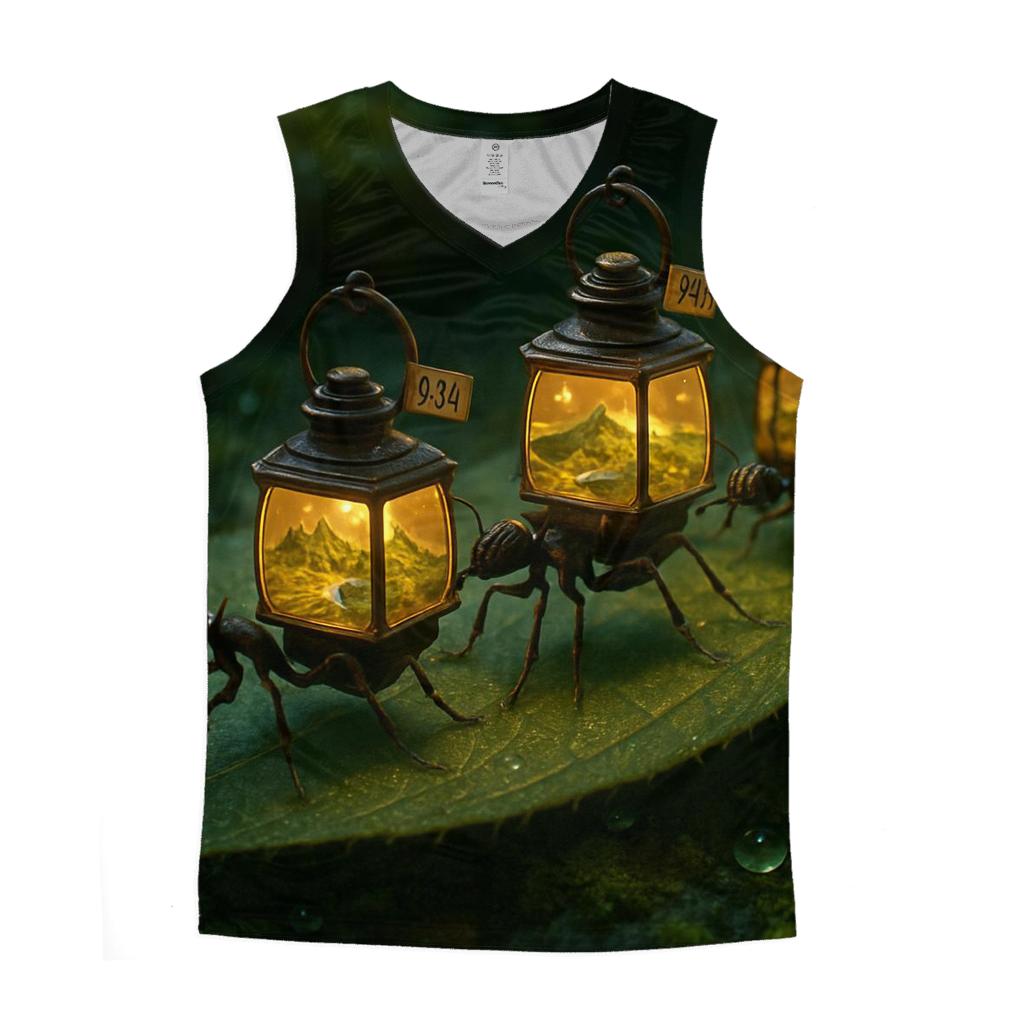 Lantern Cartographer Ants sports performance tank tops
