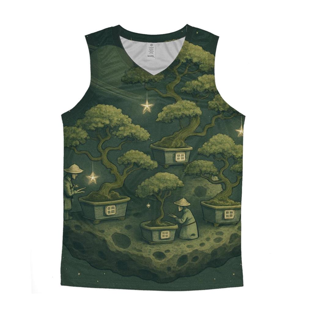 Meteoric Bonsai Garden cotton sleeveless tops