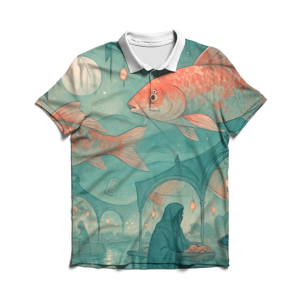 Moon Bazaar Koi Caravan custom polo shirts