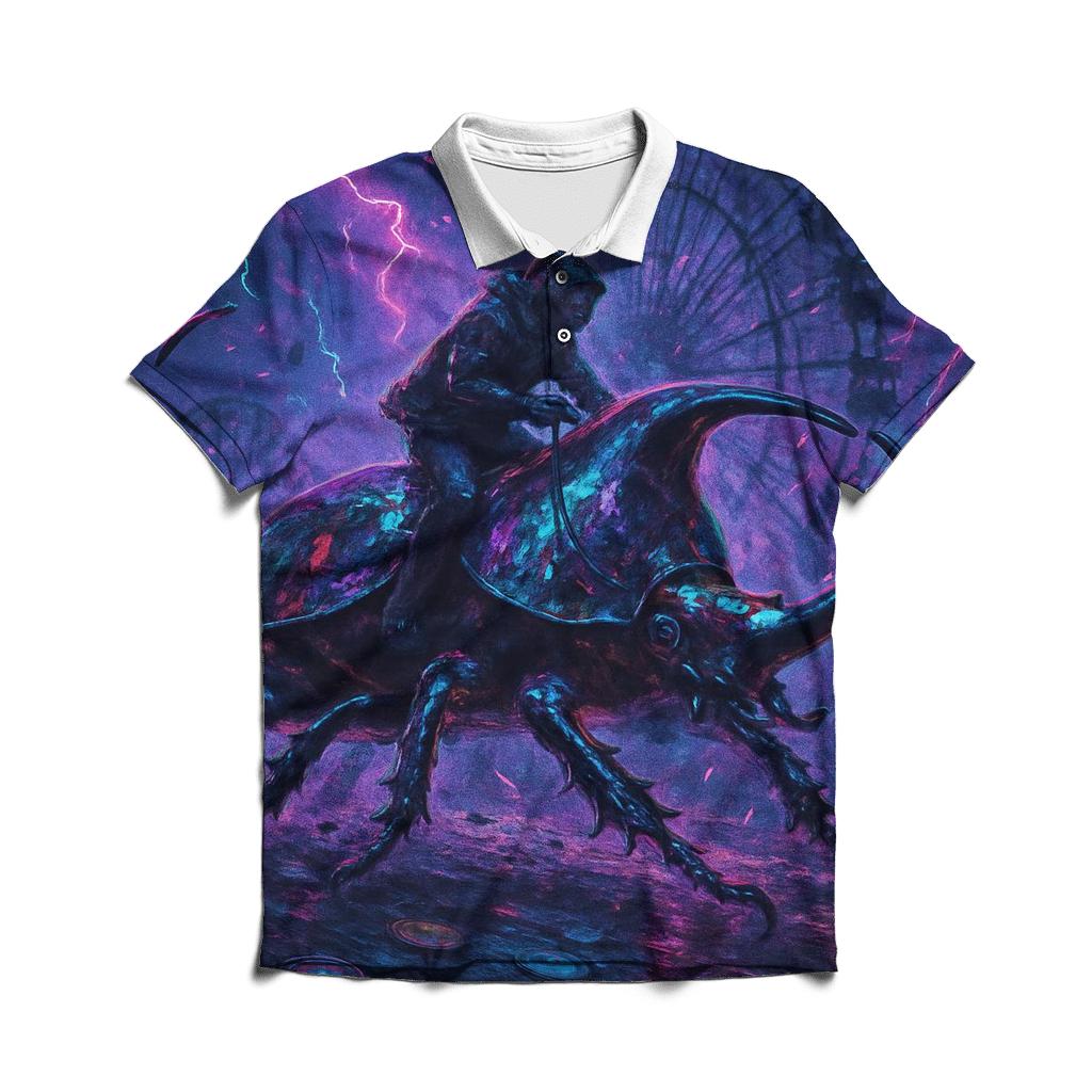 Thunder Neon Beetle Rider branded logo polo shirts