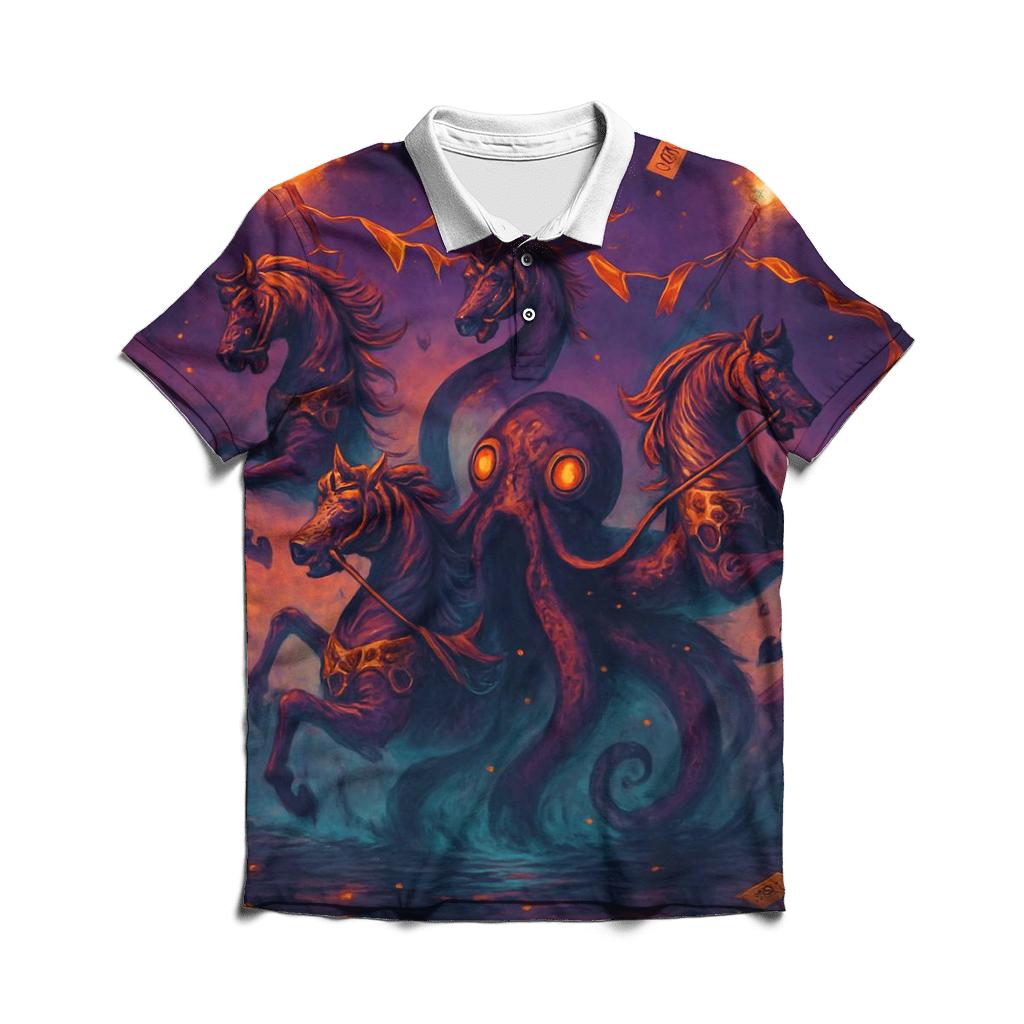 Warped Carnival Kraken custom polo shirts