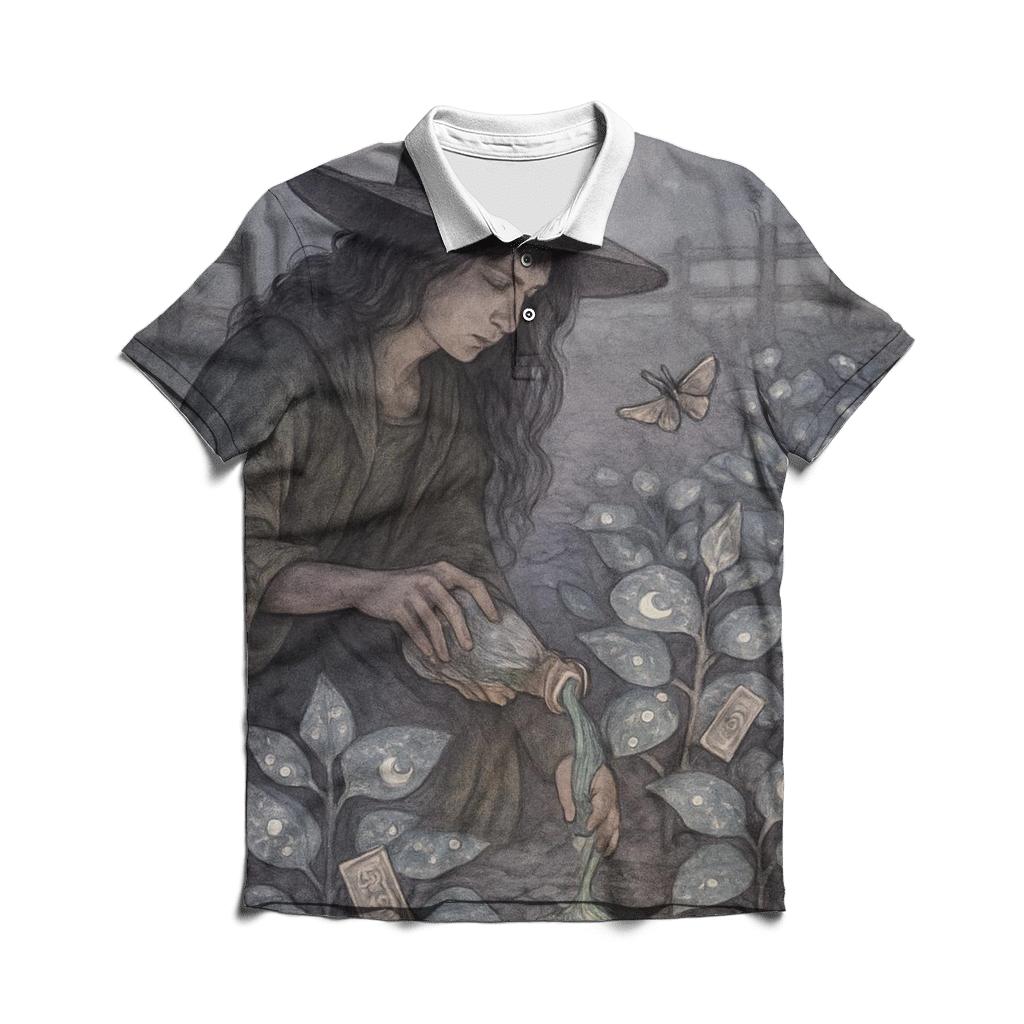 Silvervine Hedge Witch classic pique polos