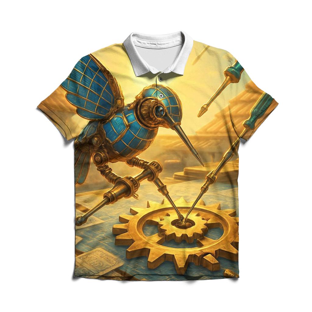 Solar Mechanic Hummingbird casual sports polo shirts
