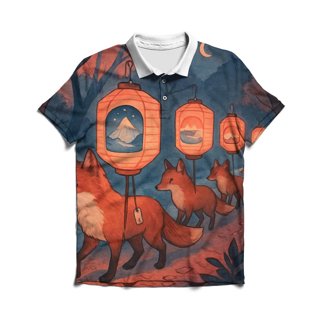 Paper Lantern Fox Caravan stylish collar polo tees