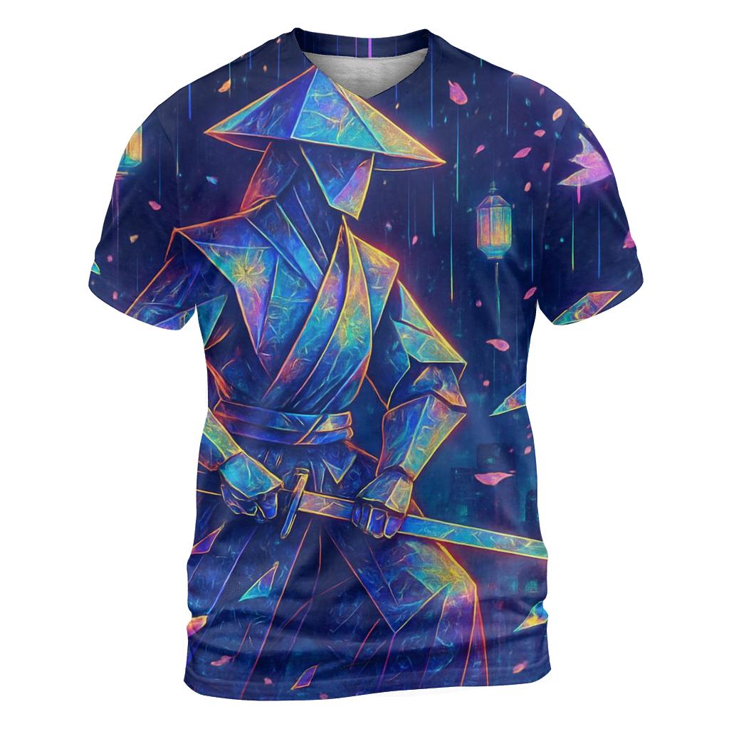 Neon Paper Crane Samurai personalized full print shirts