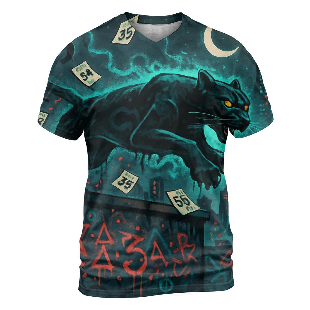 Graffiti Cloud Panther statement graphic shirts