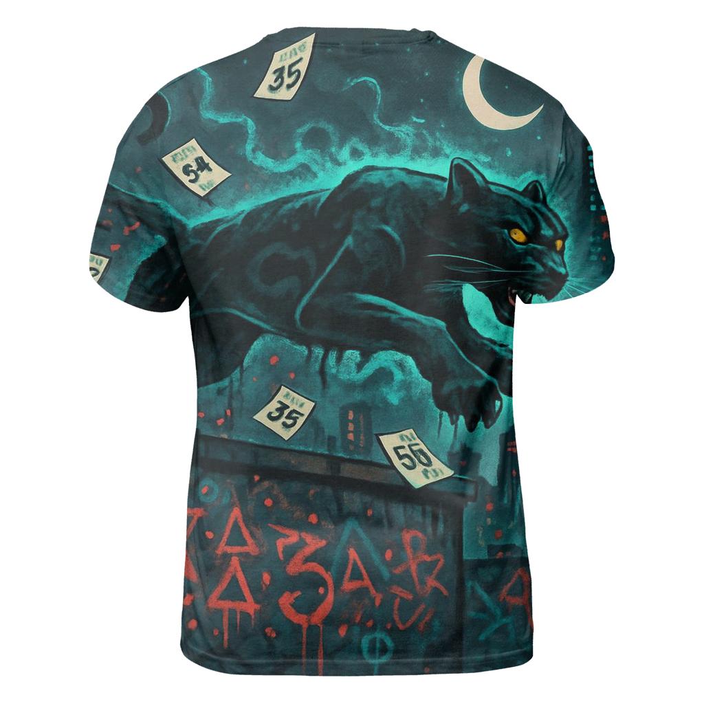 Graffiti Cloud Panther statement graphic shirts