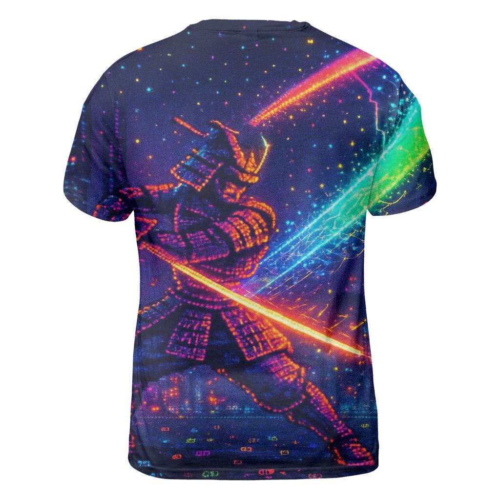Pixel Samurai Aurora creative print fashion shirts