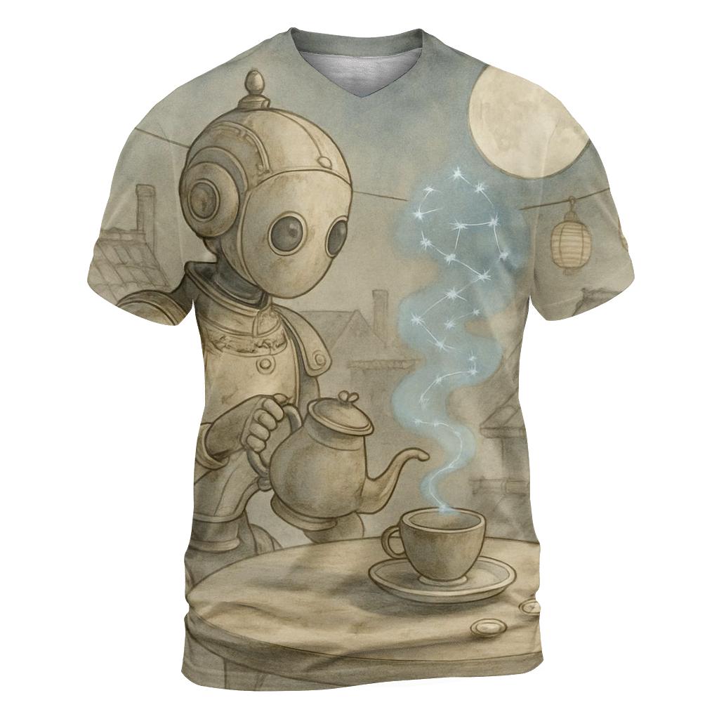 Moonlit Tea Automaton custom all-over print shirts