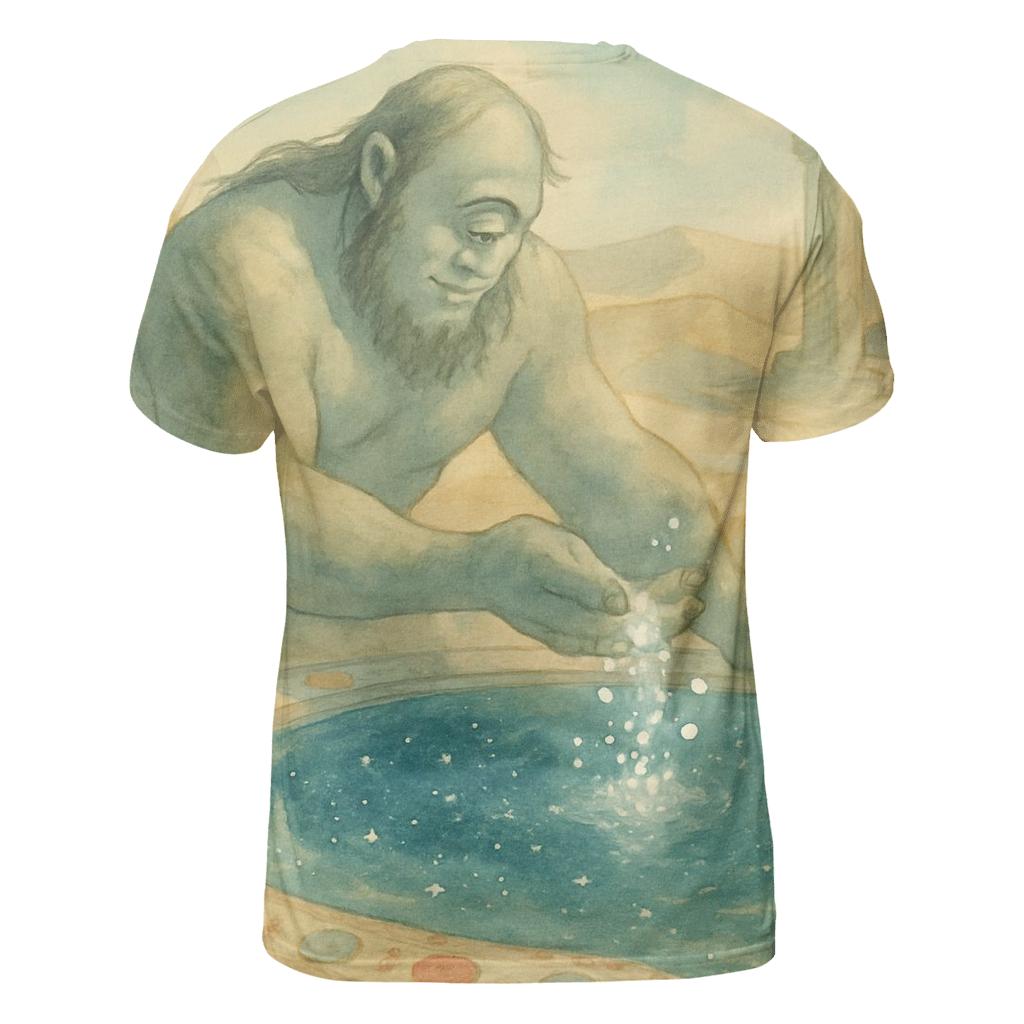 Mirage Oasis Cyclops vibrant all-over design tees