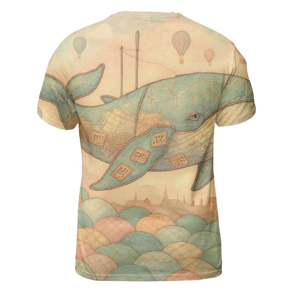 Stitched Sky Whale trendy printed shirt styles