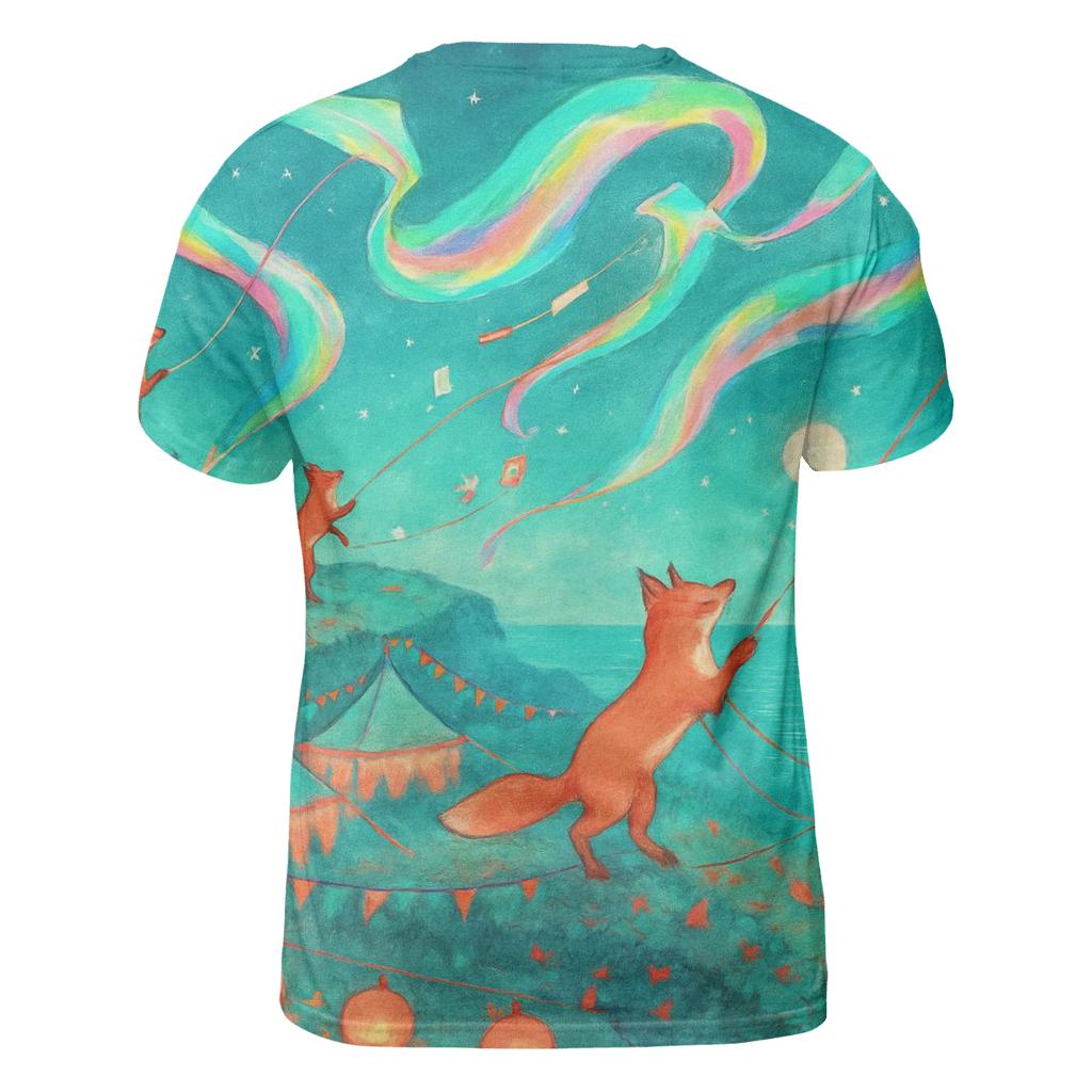Aurora Kite Foxes statement graphic shirts