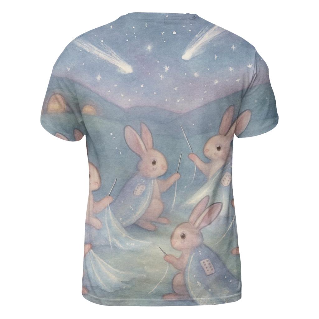 Comet Tailtailer Rabbit vibrant all-over design tees