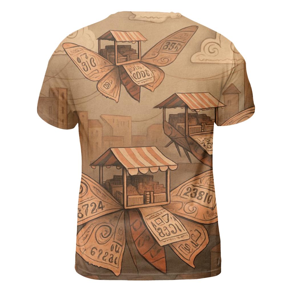 Paper City Moth Caravan custom all-over print shirts