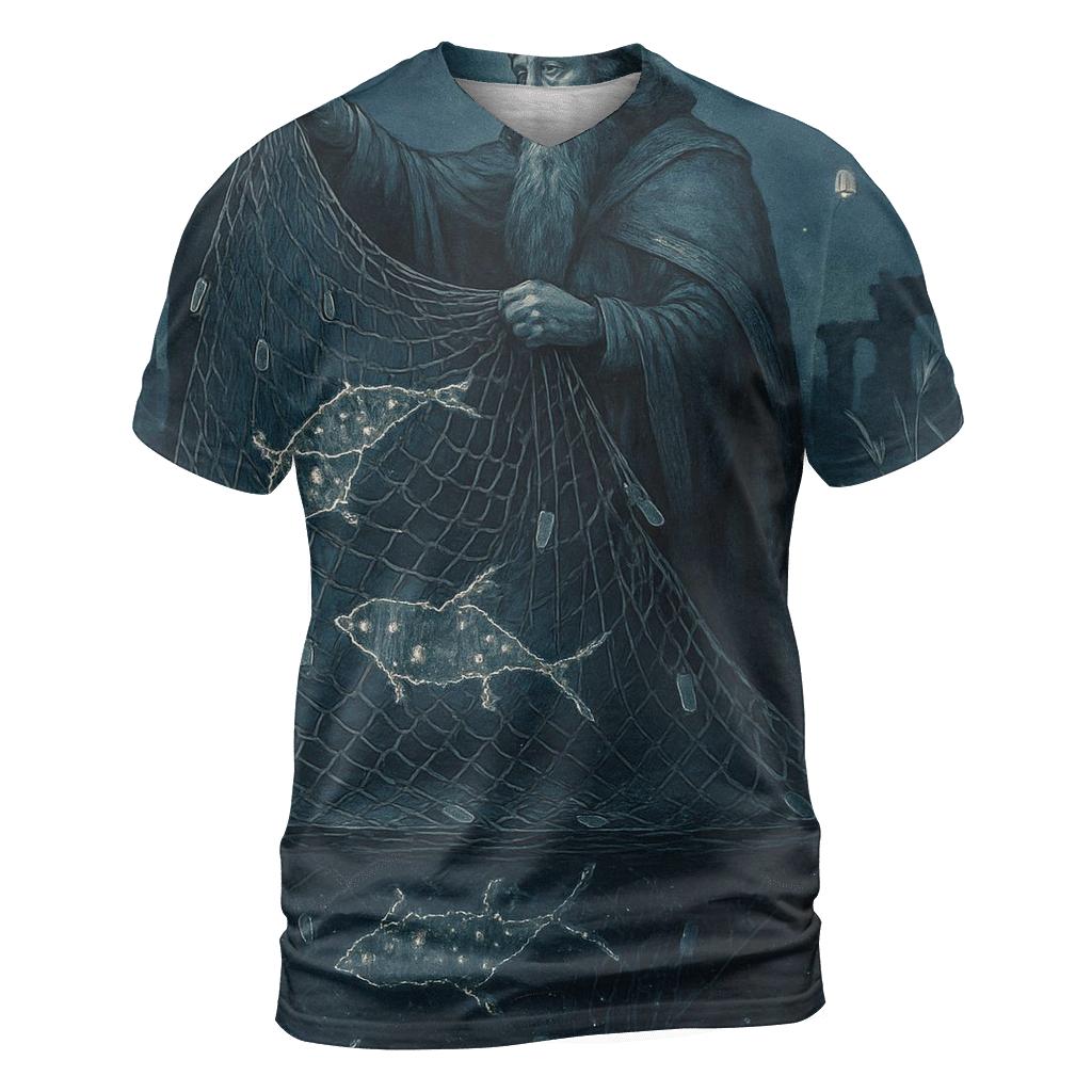 Mirrored Fisher King unique graphic print tees