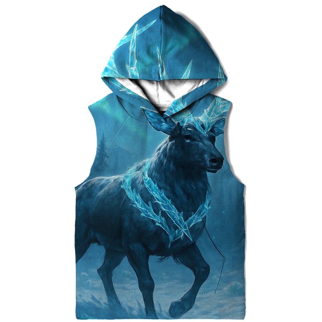 Frostbound Neon Elk premium hoodies