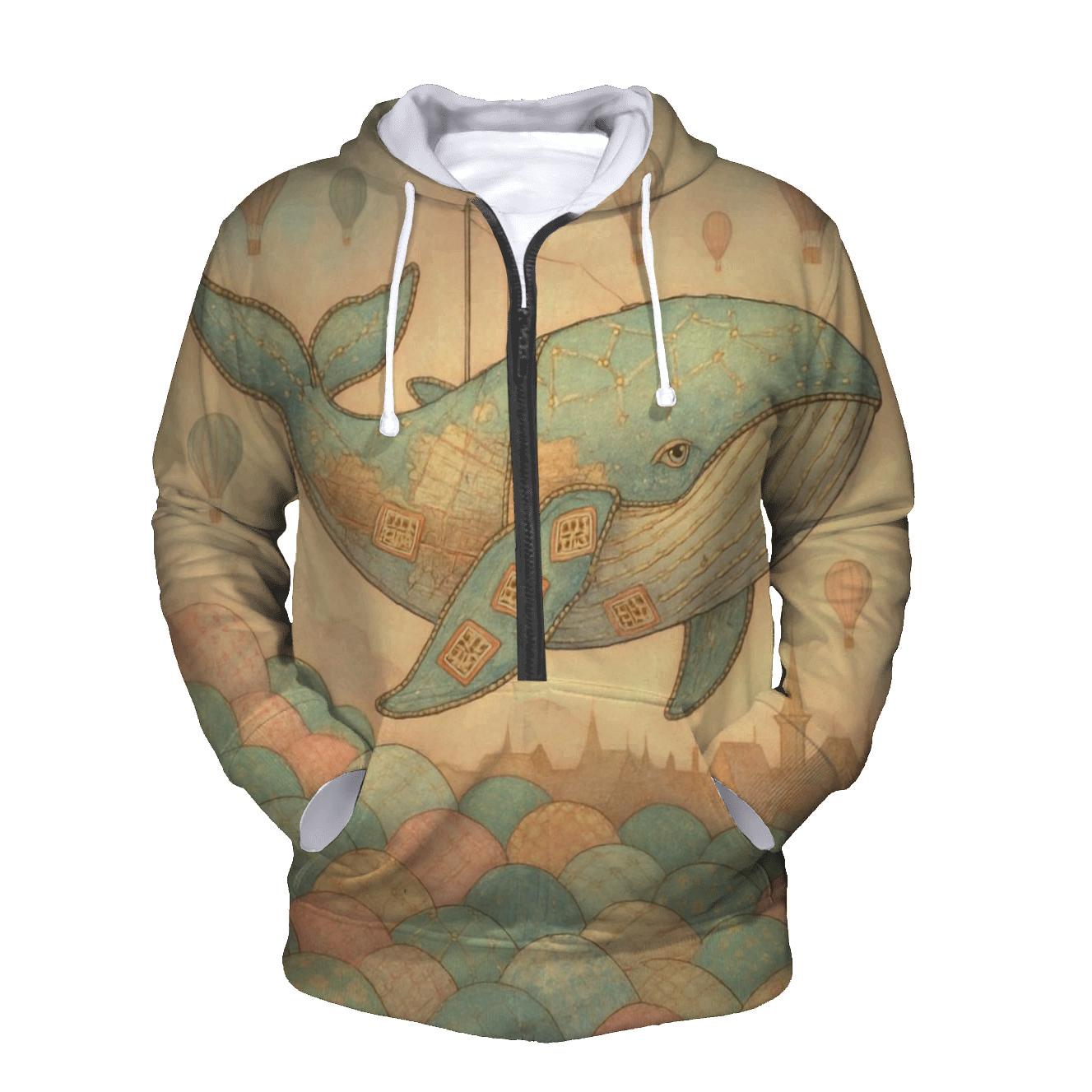 Stitched Sky Whale heavyweight hoodies