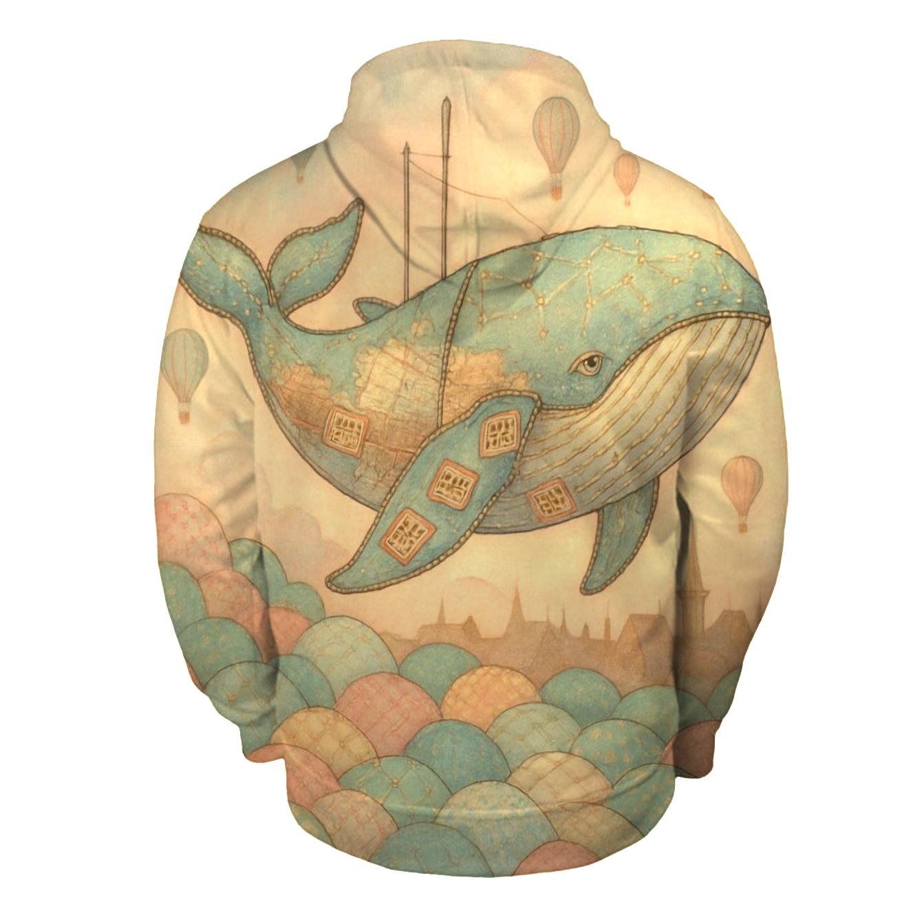 Stitched Sky Whale heavyweight hoodies