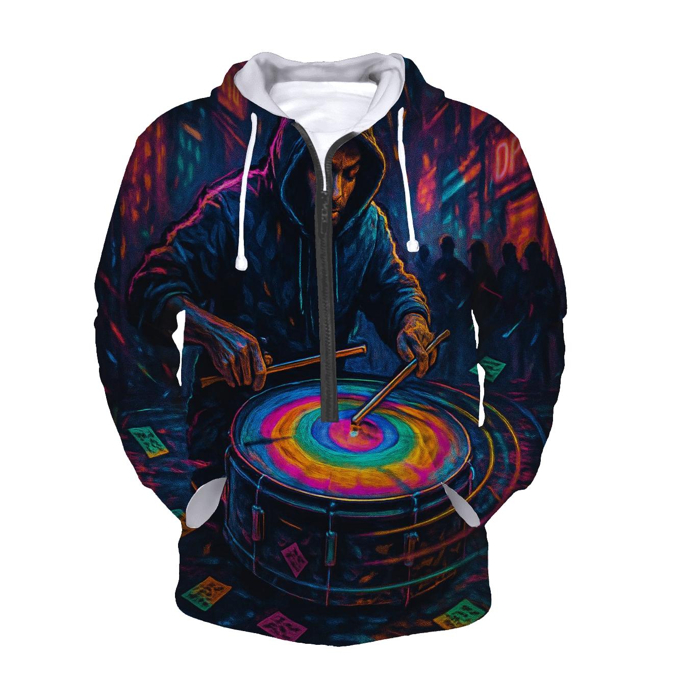 Prism Street Drummer premium hoodies