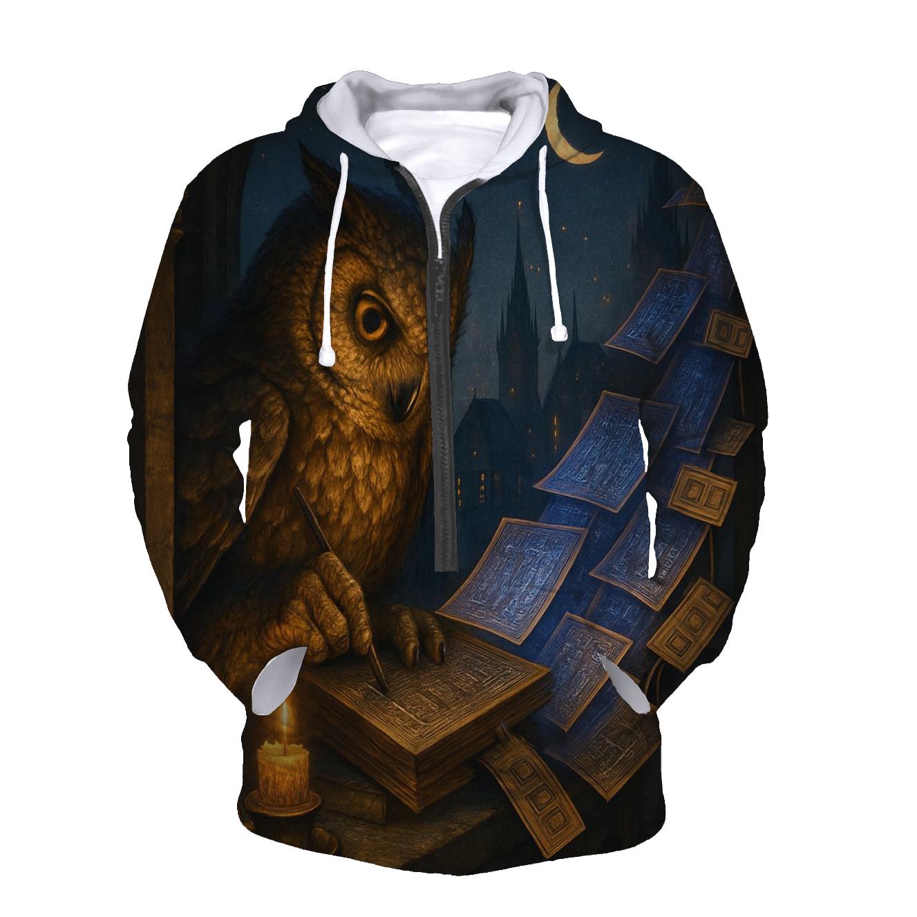 Ironwood Scribe Owl premium hoodies