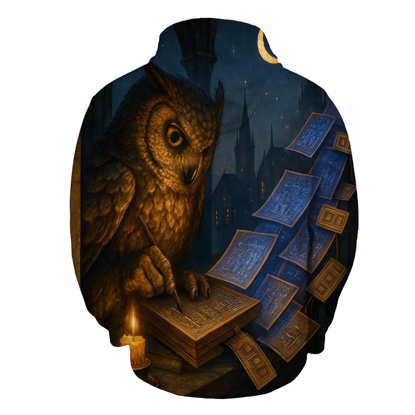 Ironwood Scribe Owl premium hoodies